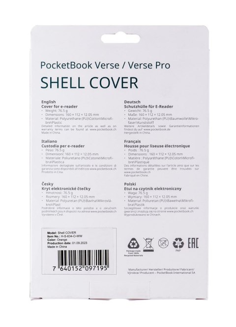 Etui PocketBook Cover Verse 629/634 Orange Etui PocketBook Cover Verse 629/634 Orange