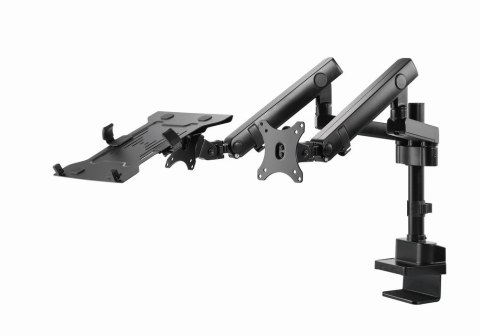 GEMBIRD BIURKOWE REGULOWANE RAMIĘ/UCHWYT NA 2 MONITORY + PÓŁKA NA NOTEBOOKA 17-32, VESA 100X100MM, DO 8 KG GEMBIRD BIURKOWE REGULOWANE RAMIĘ/UCHWYT NA 2 MONITORY + PÓŁKA NA NOTEBOOKA 17-32, VESA 100X100MM, DO 8 KG