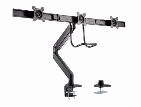 GEMBIRD BIURKOWE REGULOWANE RAMIĘ/UCHWYT NA 3 MONITORY 17-27, VESA 100X100MM, DO 6 KG GEMBIRD BIURKOWE REGULOWANE RAMIĘ/UCHWYT NA 3 MONITORY 17-27, VESA 100X100MM, DO 6 KG