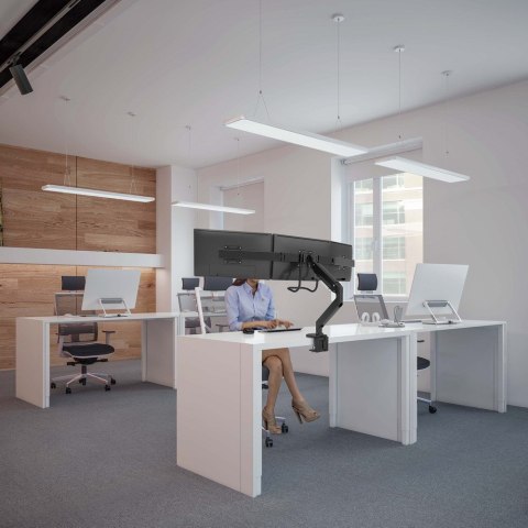 GEMBIRD BIURKOWE REGULOWANE RAMIĘ/UCHWYT NA 3 MONITORY 17-27, VESA 100X100MM, DO 6 KG GEMBIRD BIURKOWE REGULOWANE RAMIĘ/UCHWYT NA 3 MONITORY 17-27, VESA 100X100MM, DO 6 KG