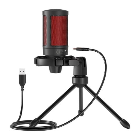 SAVIO MIKROFON GAMINGOWY NA TRÓJNOGU Z PODŚWIETLENIEM SONAR PRO 01, USB, KOSZYK ANTYWSTRZĄSOWY SAVIO MIKROFON GAMINGOWY NA TRÓJNOGU Z PODŚWIETLENIEM SONAR PRO 01, USB, KOSZYK ANTYWSTRZĄSOWY