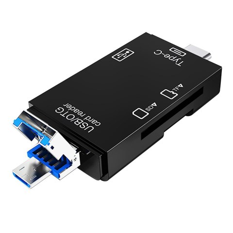 VAKOSS CZYTNIK KART 6W1 USB A/ MICRO USB/ USB C/ SD/ MICRO SD/ USB TC-R425X