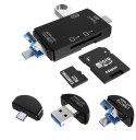 VAKOSS CZYTNIK KART 6W1 USB A/ MICRO USB/ USB C/ SD/ MICRO SD/ USB TC-R425X