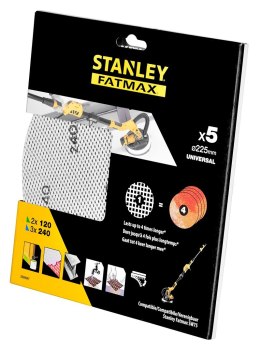 Papier szlifierski 2x120g/3x240g STANLEY STA39297P