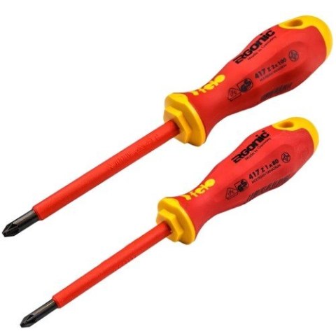 Zestaw 2 wkrętaków Z1/Z2 FELO - Ergonic VDE Zestaw 2 wkrętaków Z1/Z2 FELO - Ergonic VDE