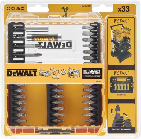 Zestaw bitów 33szt, 1/4" DEWALT DT70709 Zestaw bitów 33szt, 1/4" DEWALT DT70709