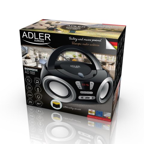Odtwarzacz CD/MP3 (boombox) ADLER AD 1181 Odtwarzacz CD/MP3 (boombox) ADLER AD 1181