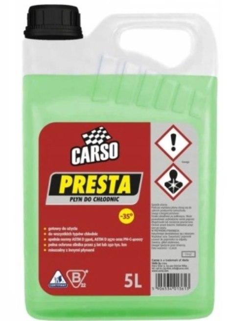 CARSO PRESTA -35C 5L Zielony - płyn do chłodnic CARSO PRESTA -35C 5L Zielony - płyn do chłodnic
