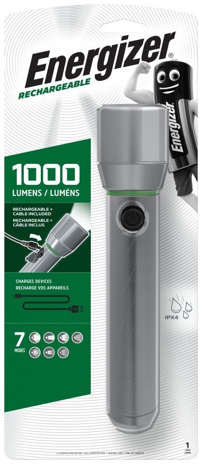 ENERGIZER LATARKA METAL VISION HD RECHARGEABLE 1000 lm ENERGIZER LATARKA METAL VISION HD RECHARGEABLE 1000 lm