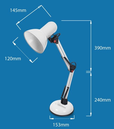 ESPERANZA LAMPKA BIURKOWA E27 AVIOR SREBRNA ELD112S ESPERANZA LAMPKA BIURKOWA E27 AVIOR SREBRNA ELD112S