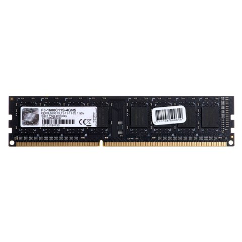 Pamięć G.SKILL F3-1600C11S-4GNS (DDR3; 1 x 4 GB; 1600 MHz; CL11) Pamięć G.SKILL F3-1600C11S-4GNS (DDR3; 1 x 4 GB; 1600 MHz; CL11)