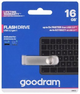 GOODRAM FLASHDRIVE 16GB UNO3 SILVER USB 3.2 Gen 1