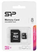 Karta pamięci Silicon Power microSDHC 8GB Class 10 + ADAPTER microSD-SD (SP008GBSTH010V10SP)