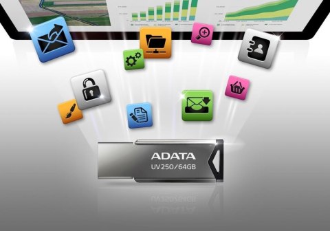 Pendrive ADATA UV250 AUV250-32G-RBK (32GB; USB 2.0; kolor srebrny) Pendrive ADATA UV250 AUV250-32G-RBK (32GB; USB 2.0; kolor srebrny)