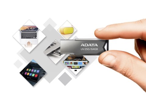 Pendrive ADATA UV250 AUV250-32G-RBK (32GB; USB 2.0; kolor srebrny) Pendrive ADATA UV250 AUV250-32G-RBK (32GB; USB 2.0; kolor srebrny)