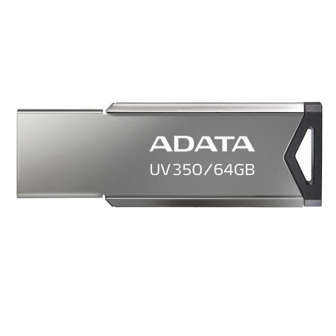 Pendrive ADATA UV350 AUV350-64G-RBK (64GB; USB 3.1; kolor srebrny)