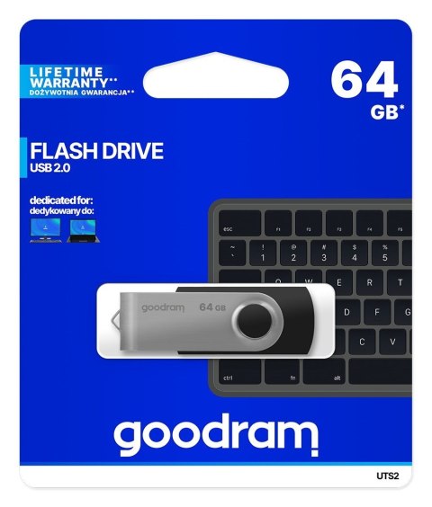 Pendrive GoodRam Twister UTS2-0640K0R11 (64GB; USB 2.0; kolor czarny) Pendrive GoodRam Twister UTS2-0640K0R11 (64GB; USB 2.0; kolor czarny)