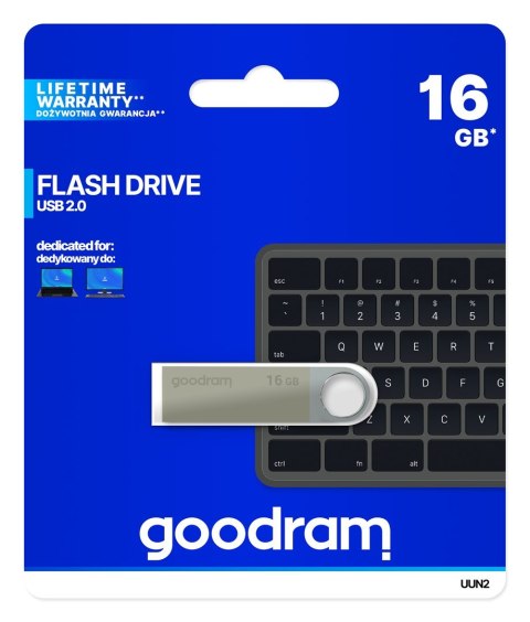 Pendrive GoodRam UUN2 UUN2-0160S0R11 (16GB; USB 2.0; kolor srebrny) Pendrive GoodRam UUN2 UUN2-0160S0R11 (16GB; USB 2.0; kolor srebrny)