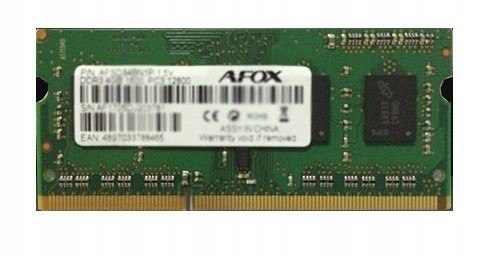 AFOX SO-DIMM DDR3 4G 1333MHZ MICRON CHIP LV 1,35V AFSD34AN1L AFOX SO-DIMM DDR3 4G 1333MHZ MICRON CHIP LV 1,35V AFSD34AN1L
