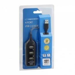 Hub Esperanza EA116 (4x USB 2.0; kolor czarny) Hub Esperanza EA116 (4x USB 2.0; kolor czarny)