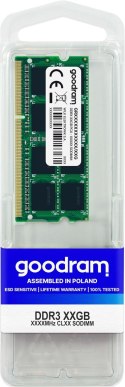 Pamięć GoodRam GR1333S364L9S/4G (DDR3 SO-DIMM; 1 x 4 GB; 1333 MHz; CL9)