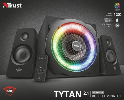 Zestaw głośników TRUST GXT 629 Tytan 2.1 RGB Black Zestaw głośników TRUST GXT 629 Tytan 2.1 RGB Black