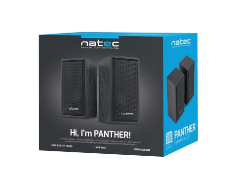 Zestaw głośników komputerowe NATEC Panther NGL-1229 (2.0; kolor czarny) Zestaw głośników komputerowe NATEC Panther NGL-1229 (2.0; kolor czarny)