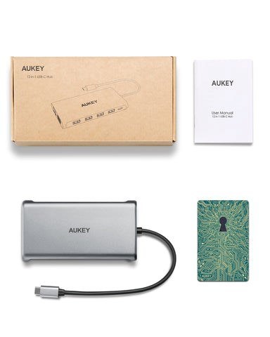 AUKEY HUB USB C CB-C78 12W1 RJ45 HDMI 4K PD 100W AUKEY HUB USB C CB-C78 12W1 RJ45 HDMI 4K PD 100W