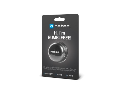 Hub NATEC Bumblebee NHU-1330 (4x USB 2.0; kolor czarny) Hub NATEC Bumblebee NHU-1330 (4x USB 2.0; kolor czarny)