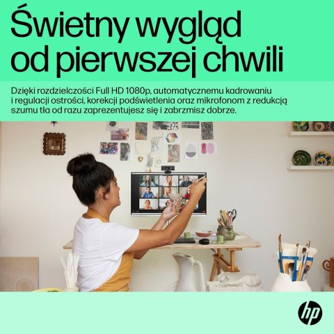 Kamera internetowa HP 620 Full HD USB czarna 6Y7L2AA Kamera internetowa HP 620 Full HD USB czarna 6Y7L2AA