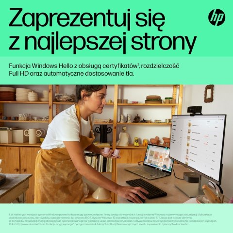 Kamera internetowa HP 620 Full HD USB czarna 6Y7L2AA Kamera internetowa HP 620 Full HD USB czarna 6Y7L2AA