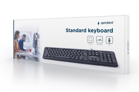 Klawiatura GEMBIRD KB-U-103-RU (USB 2.0; (US); kolor czarny) Klawiatura GEMBIRD KB-U-103-RU (USB 2.0; (US); kolor czarny)
