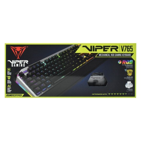 Klawiatura mechaniczna Patriot Memory V765 RGB PV765MBWUXMGM (USB 2.0; kolor srebrny) Klawiatura mechaniczna Patriot Memory V765 RGB PV765MBWUXMGM (USB 2.0; kolor srebrny)