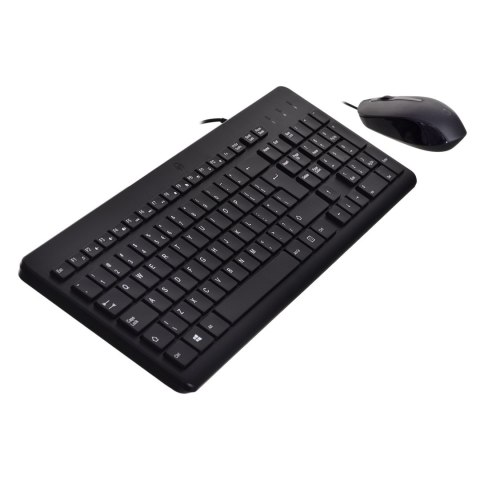 Zestaw klawiatura + mysz HP 150 Wired Mouse and Keyboard przewodowe czarne 240J7AA Zestaw klawiatura + mysz HP 150 Wired Mouse and Keyboard przewodowe czarne 240J7AA