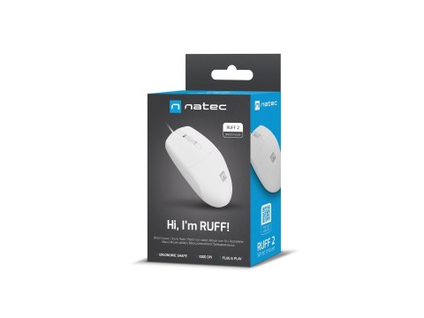 NATEC MYSZ RUFF 2 1000DPI BIAŁA NMY-1988 NATEC MYSZ RUFF 2 1000DPI BIAŁA NMY-1988