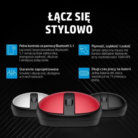 Mysz HP 240 Lunar White Bluetooth Mouse bezprzewodowa biała 793F9AA Mysz HP 240 Lunar White Bluetooth Mouse bezprzewodowa biała 793F9AA