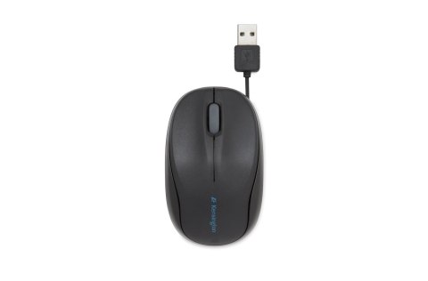 Mysz Kensington Pro Fit ze zwijanym kablem, czarna Mysz Kensington Pro Fit ze zwijanym kablem, czarna