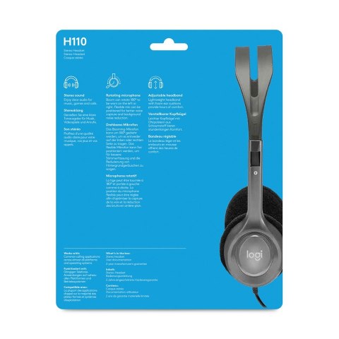 Słuchawki Logitech H110 981-000271 (kolor szary) Słuchawki Logitech H110 981-000271 (kolor szary)
