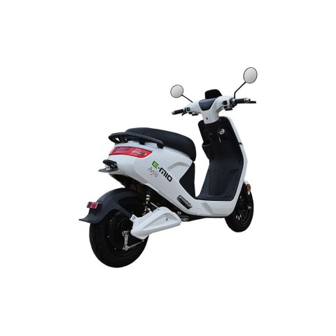 Skuter elektryczny E-MIO Agile biały moc 2000W, prędkość 45 km/h, zasięg 60 km + kufer Skuter elektryczny E-MIO Agile biały moc 2000W, prędkość 45 km/h, zasięg 60 km + kufer