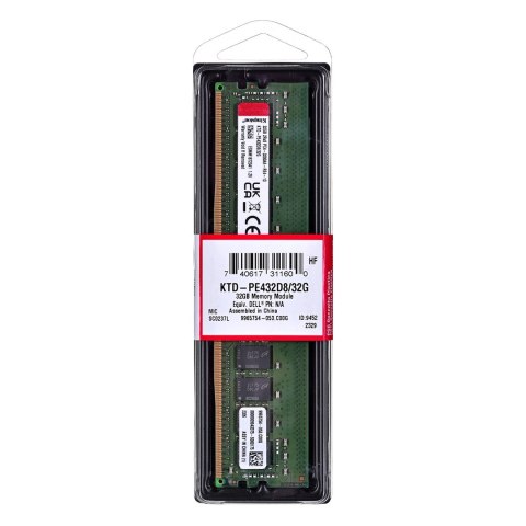 Pamięć Kingston dedykowana do Dell 32GB DDR4-3200Mhz Reg ECC x8 Module