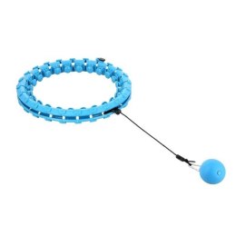 Hula Hop HMS HHW01 z obciążnikiem i wypustkami niebieski + pas BR163 czerwony w zestawie
