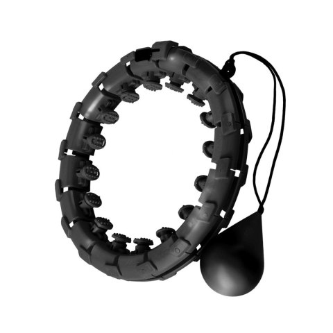 Hula Hop One Fitness OHA01 z obciążnikiem i wypustkami czarny