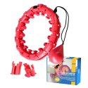 Hula Hop One Fitness OHA01 z obciążnikiem i wypustkami czerwony