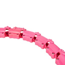 Hula Hop One Fitness OHA02 z obciążnikiem i wypustkami różowy