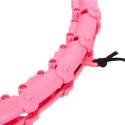 Hula Hop One Fitness OHA02 z obciążnikiem i wypustkami różowy