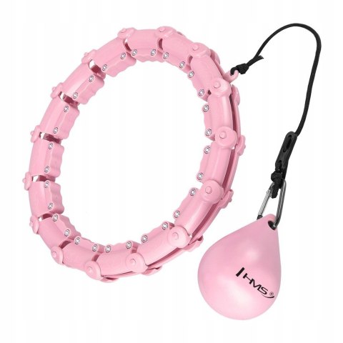 Hula Hop HMS HHW11 Plus Size z wypustkami i obciążeniem jasnoróżowy Hula Hop HMS HHW11 Plus Size z wypustkami i obciążeniem jasnoróżowy