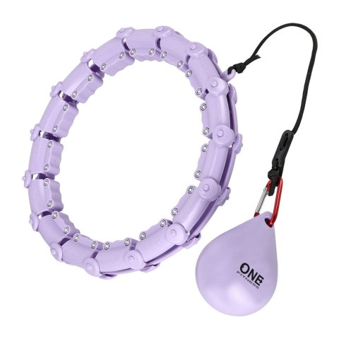 Hula Hop One Fitness OHA02 z obciążnikiem i wypustkami fioletowy Hula Hop One Fitness OHA02 z obciążnikiem i wypustkami fioletowy