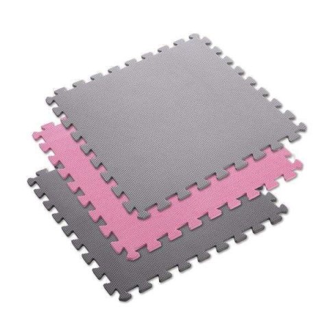 Mata puzzle Multipack One Fitness MP10 różowo-szare 9 elementów 10 mm Mata puzzle Multipack One Fitness MP10 różowo-szare 9 elementów 10 mm