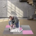 Mata puzzle Multipack One Fitness MP10 różowo-szare 9 elementów 10 mm