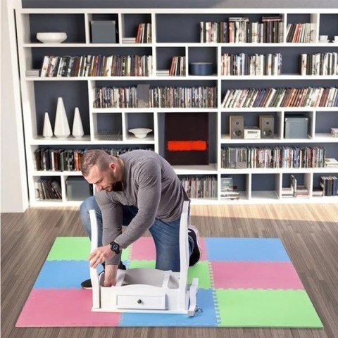 Mata puzzle Multipack One Fitness MP10 zielono-niebiesko-czerwone 9 elementów 10 mm Mata puzzle Multipack One Fitness MP10 zielono-niebiesko-czerwone 9 elementów 10 mm